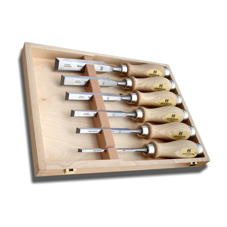 MHG Dłuta stolarskie Premium z boczną fazą zestaw 6szt (P70003.06)