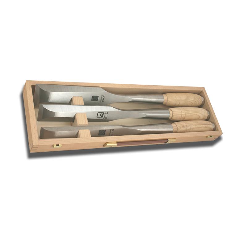 MHG GERMANY Dłuta do belek i bali ostrze proste - zestaw 3szt (TI13103.03)