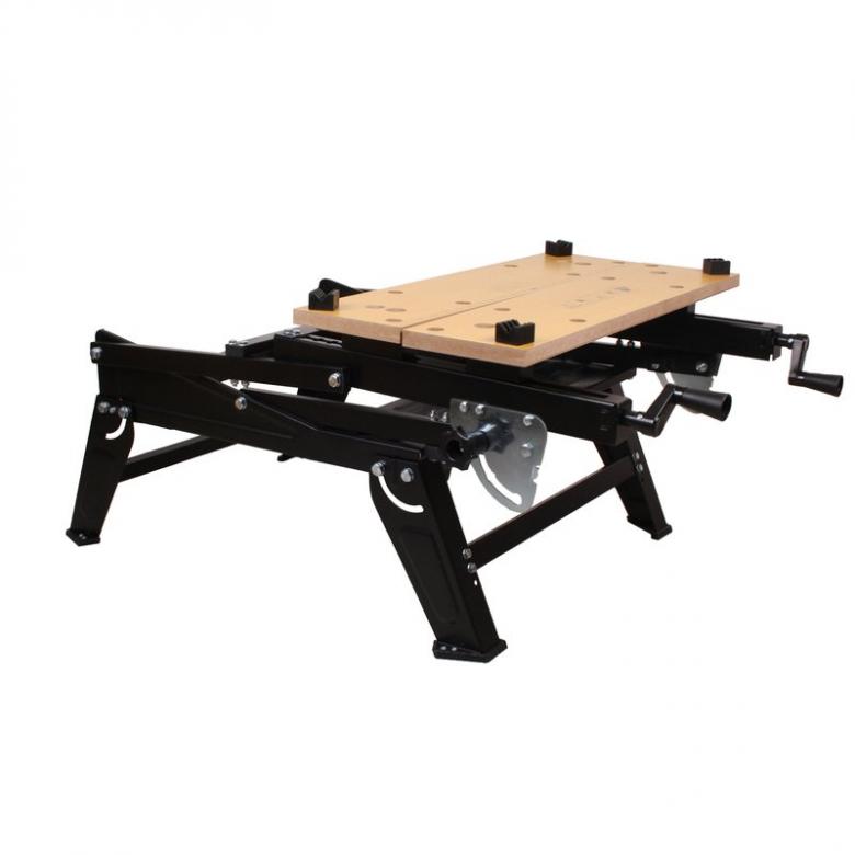 WELDINGER Składany stół warsztatowy 6-stopniowa regulacja, płyta bambusowa 3636