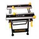 WELDINGER Składany stół warsztatowy 7-stopniowa regulacja, odchylana płyta z aluminium (stół roboczy) 4546