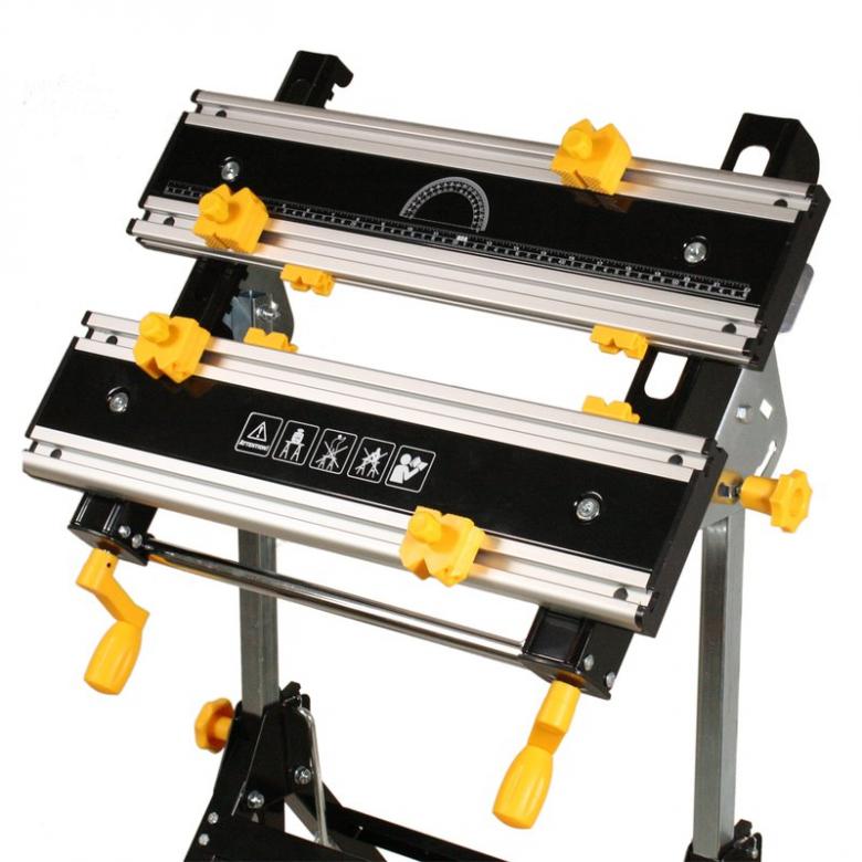 WELDINGER Składany stół warsztatowy 7-stopniowa regulacja, odchylana płyta z aluminium (stół roboczy) 4546