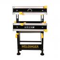 WELDINGER Składany stół warsztatowy 7-stopniowa regulacja, odchylana płyta z aluminium (stół roboczy) 4546