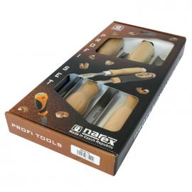 NAREX Dłuta stolarskie żłobaki WOOD LINE - zestaw 4szt (863510)