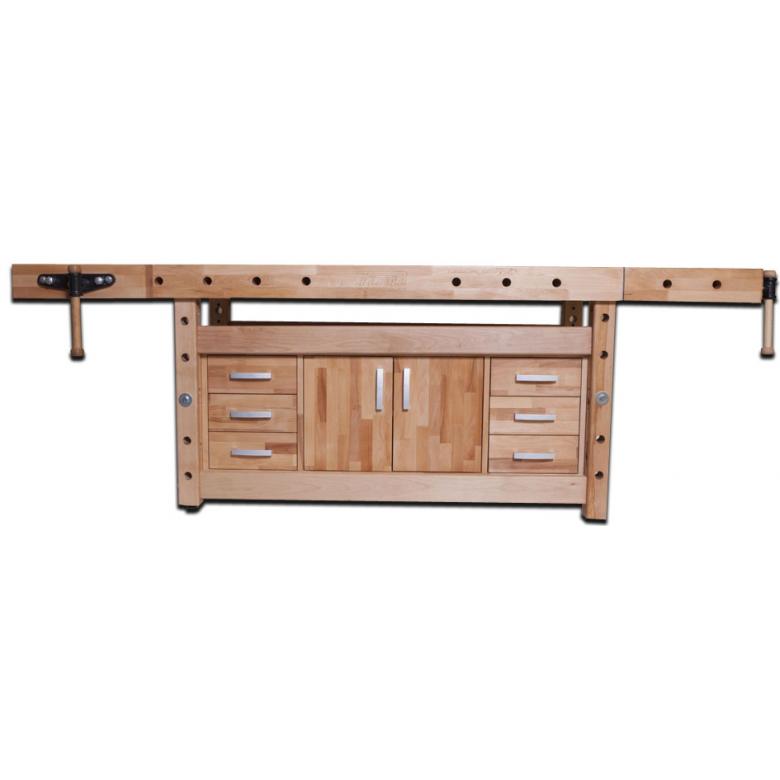 PINIE Stół stolarski z 2 imadłami PROFIPLUS 2500 blat 12 cm (PLUS2500)