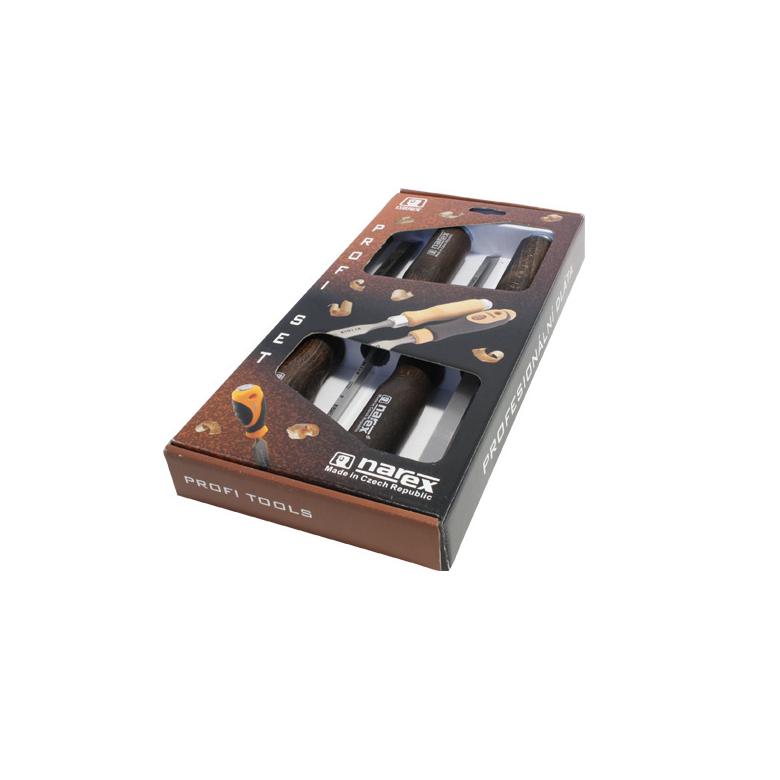 NAREX Dłuta gniazdowe serii WOOD LINE PROFI zestaw 4szt (863600)