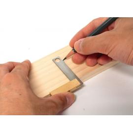 SHINWA kątownik mini 7,5 cm stal-mosiądz (62022) 2