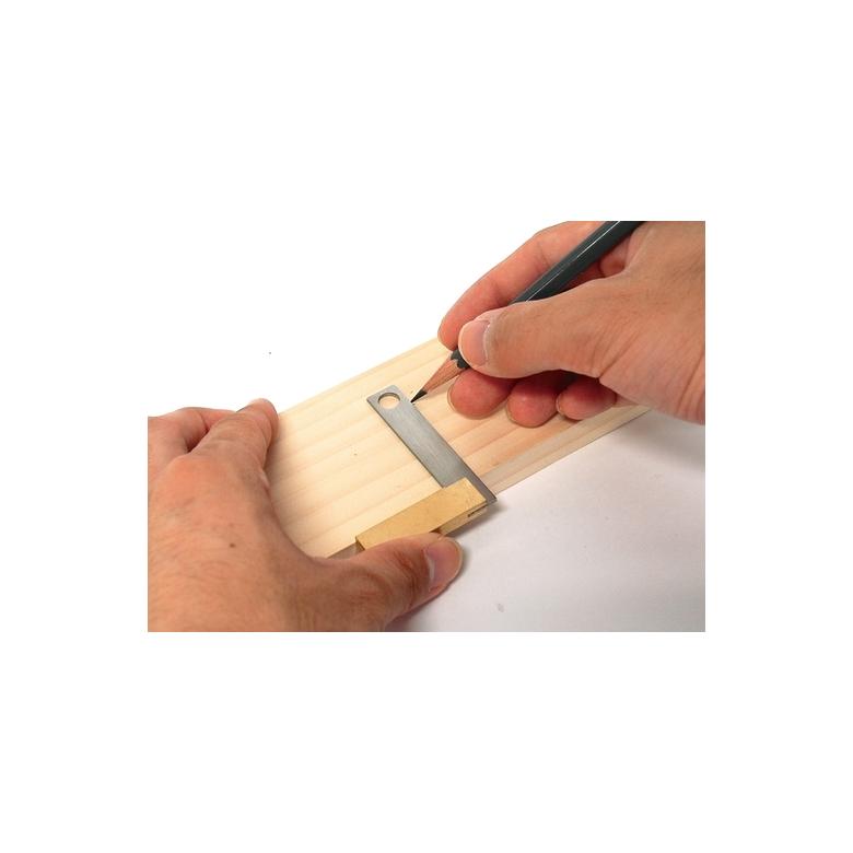 SHINWA kątownik mini 7,5 cm stal-mosiądz (62022)