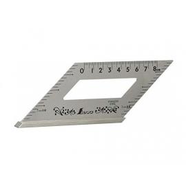 SHINWA kątownik stalowy 45 stopni ze stopką (62060)