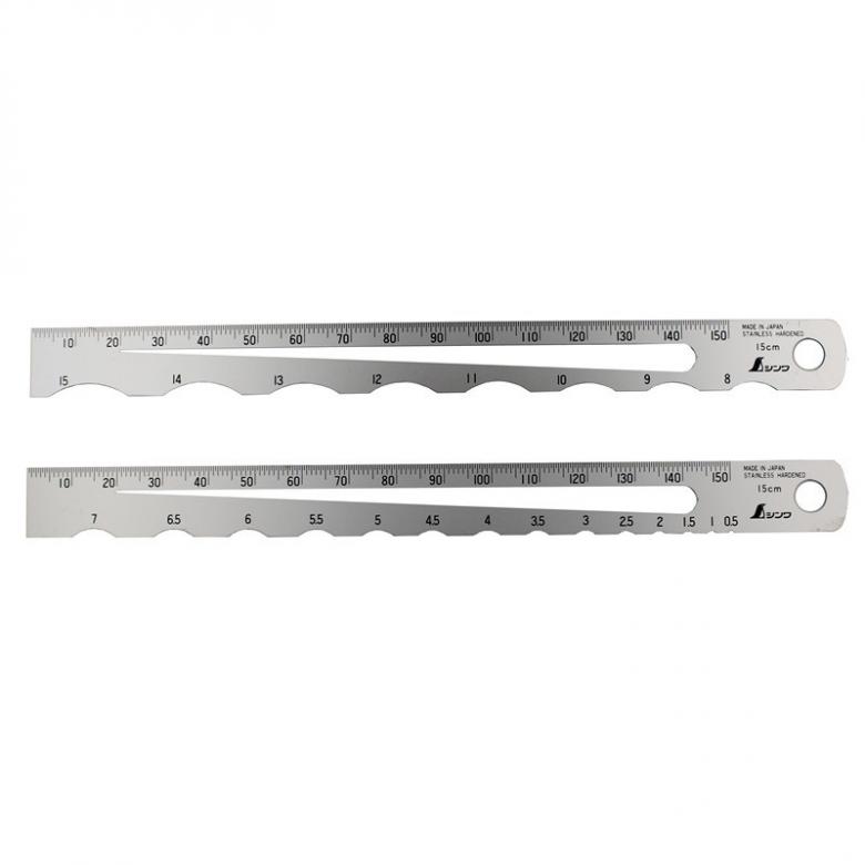 SHINWA miernik promienia średnicy 0,5-7mm stal nierdzewna (73570)