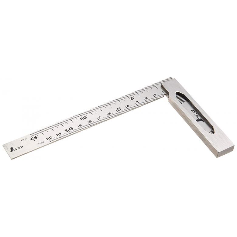 SHINWA kątownik stalowy 15 cm do kąta 90 stopni (62009)