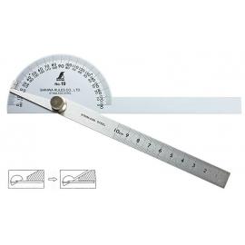 Shinwa kątomierz 10 cm podwójne ramię inox 62490 2
