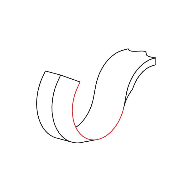 NAREX Nóż rzeźbiarski do łyżek prawy serii PROFI  (822101)