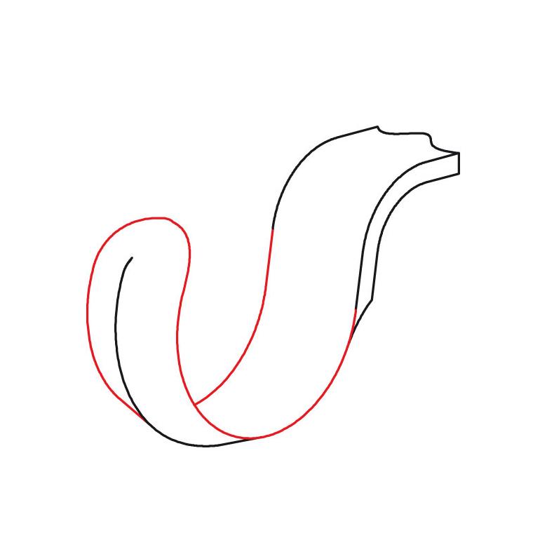 NAREX Nóż rzeźbiarski do łyżek o dwóch krawędziach tnących serii PROFI  (822103)