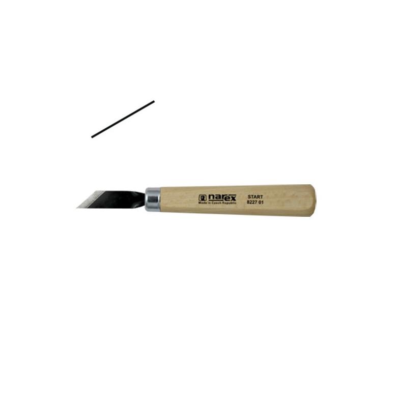 NAREX Dłuta rzeźbiarskie dla początkujących START serii STANDARD -zestaw 5szt w skórzanym etui (869300)