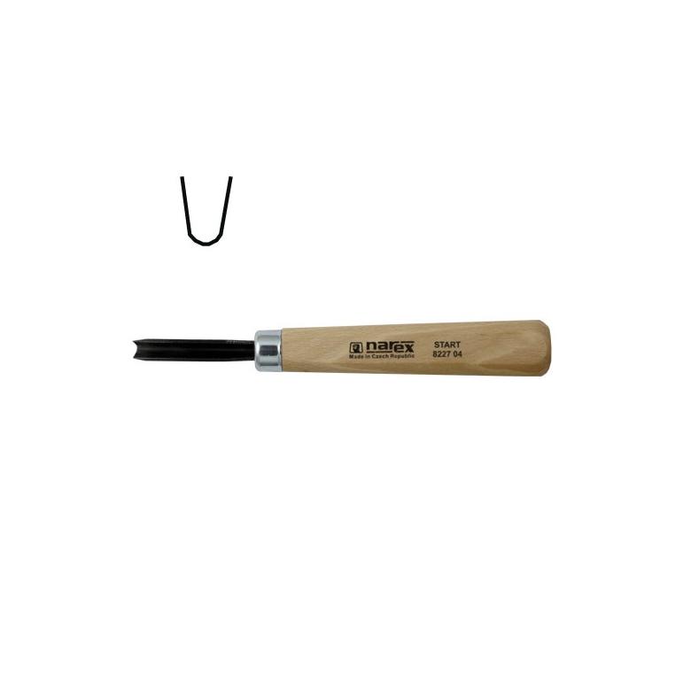 NAREX Dłuta rzeźbiarskie dla początkujących START serii STANDARD -zestaw 5szt w skórzanym etui (869300)