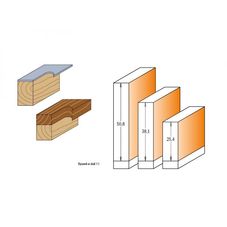 CMT Frez prosty z dolnym łożyskiem  I-38,1, D-19, L-92,9 S-12mm (906.692.11)