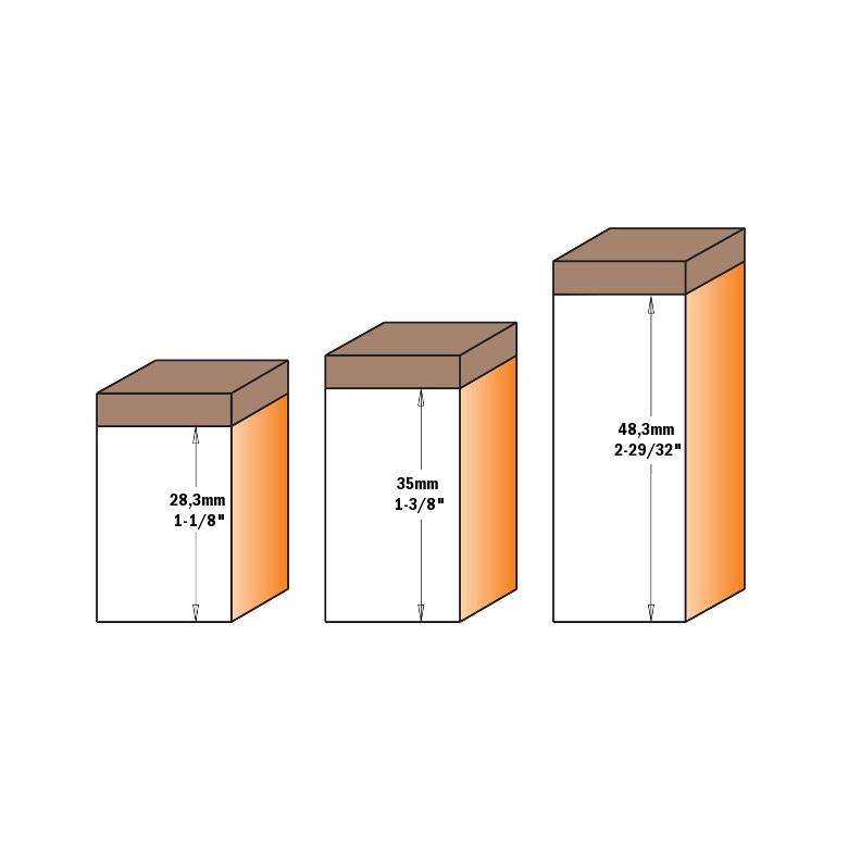 CMT Frez prosty na płytki wymienne  D-19, I-48,3, L-100, S-12,7mm (656.693.11)