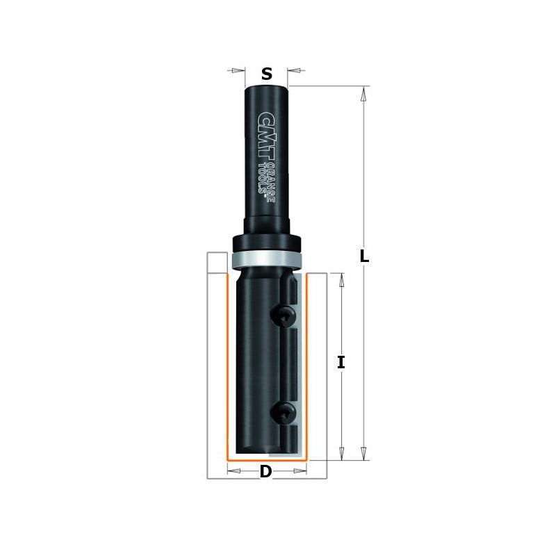 CMT Frez prosty na płytki wymienne  D-19, I-49,5, L-100, S-12,7mm (652.691.11B)