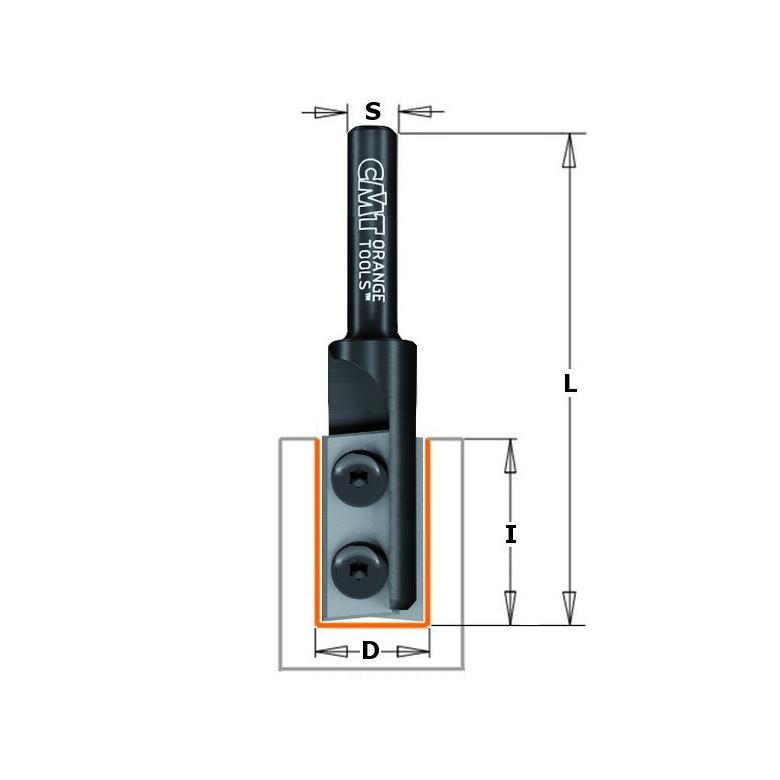 CMT Frez prosty na płytki wymienne  D-16, I-28,3, L-86 S-12,0mm (654.161.11)