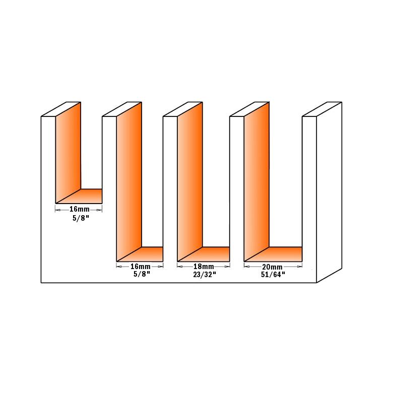 CMT Frez prosty na płytki wymienne  D-16, I-28,3, L-92, S-20,0mm (653.661.11)