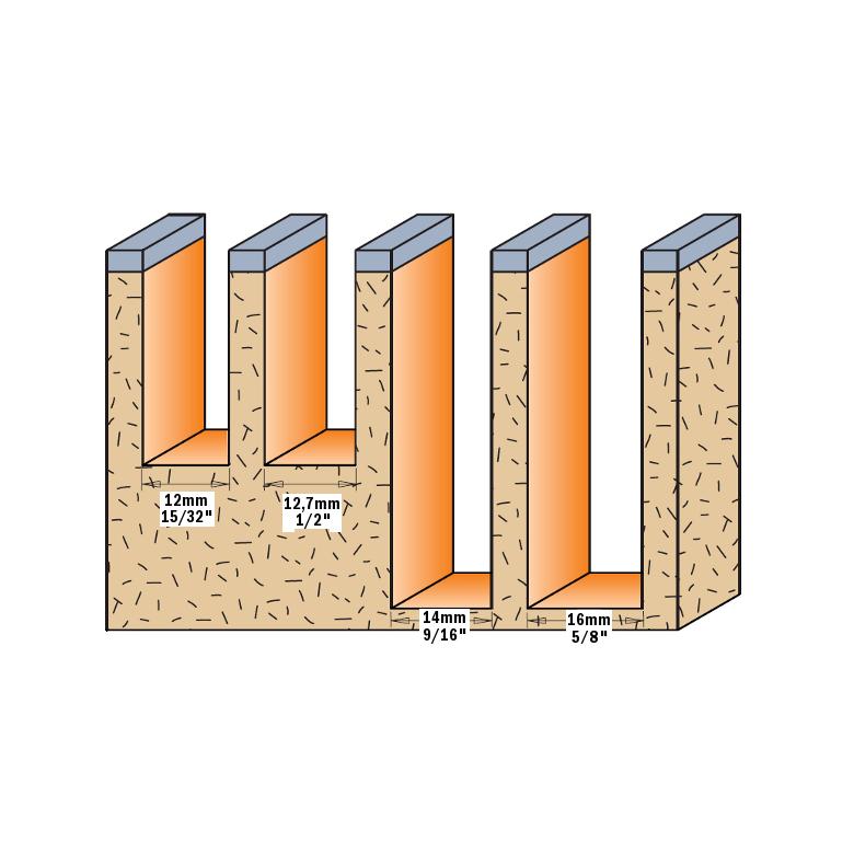 CMT Frez prosty na płytki wymienne  D-14, I-50, L-96, S-12mm (652.141.11)