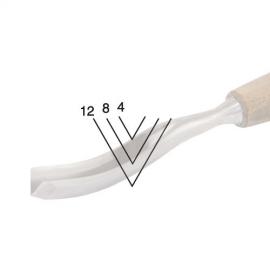 NAREX Dłuto rzeźbiarskie proste typu V60° profil 41 szer. 12mm serii PROFI (826812) 2