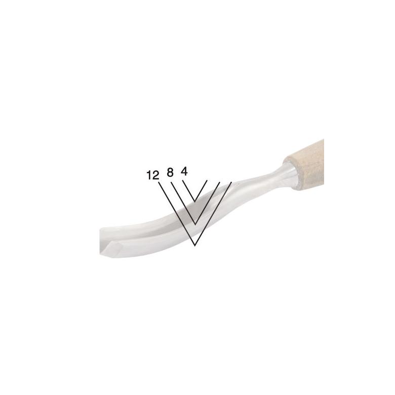 NAREX Dłuto rzeźbiarskie łyżeczkowe typu V60° profil 41 szer. 4mm serii PROFI (829804)