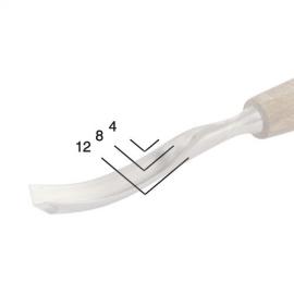 NAREX Dłuto rzeźbiarskie wygięte typu V100° profil 45 szer. 8mm serii PROFI (827908) 2