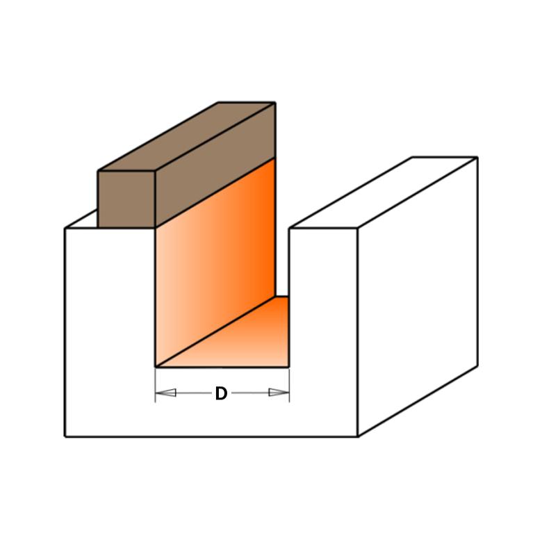CMT Frez prosty z górnym łożyskiem HM D-15 I-20 L-57 S-6 mm (711.150.11B)