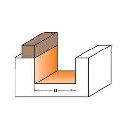 CMT Frez do płaszczyzn z górnym łożyskiem D-19, I-9,5, L-57, S-6,35mm (852.001.11B) 2
