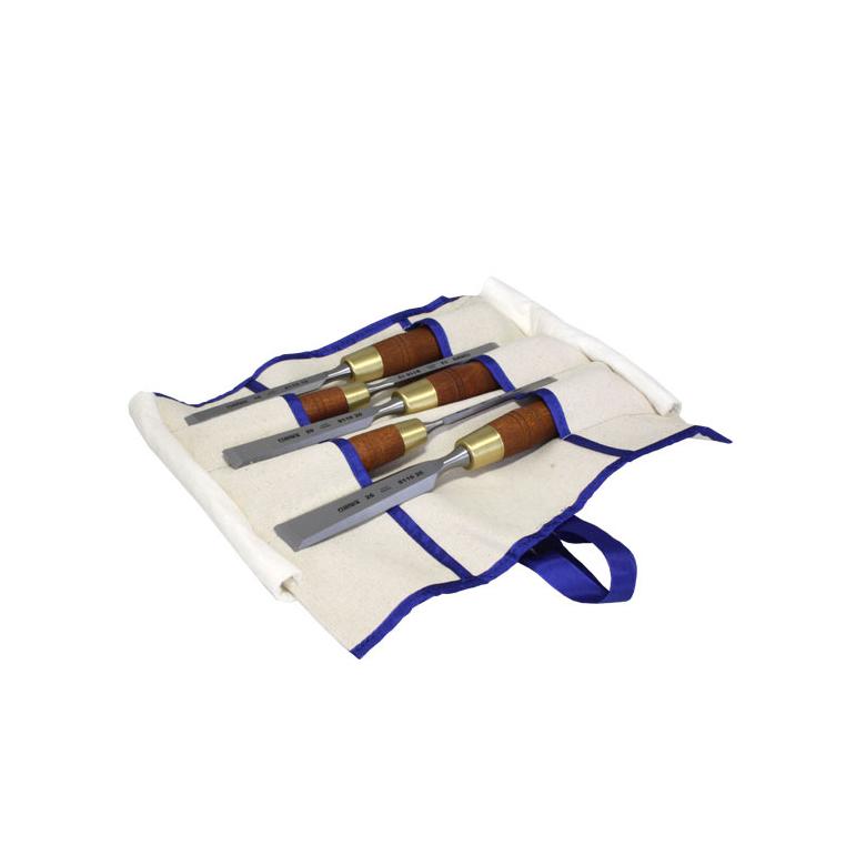 NAREX Dłuta stolarskie proste PREMIUM 6-12-16-20-26 zestaw 5szt w etui (863821)