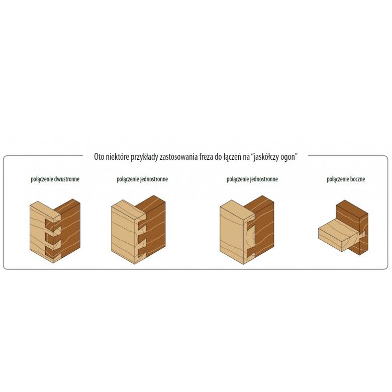 CMT Frez do połączeń na jaskółczy ogon D-9,5, I-9,5, L-52,5, A-9°, S-6,0mm (718.095.11)
