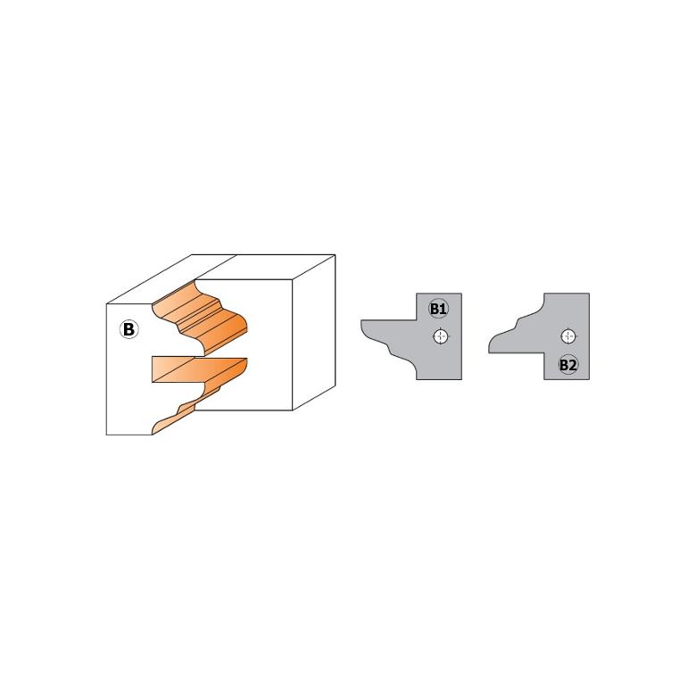 CMT Zestaw głowic typu profil-kontrprofil D-132 B-31,75 (694.015.31)