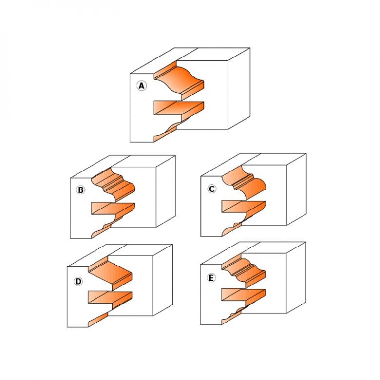 CMT Zestaw głowic typu profil-kontrprofil D-132 B-30 (694.015.30)
