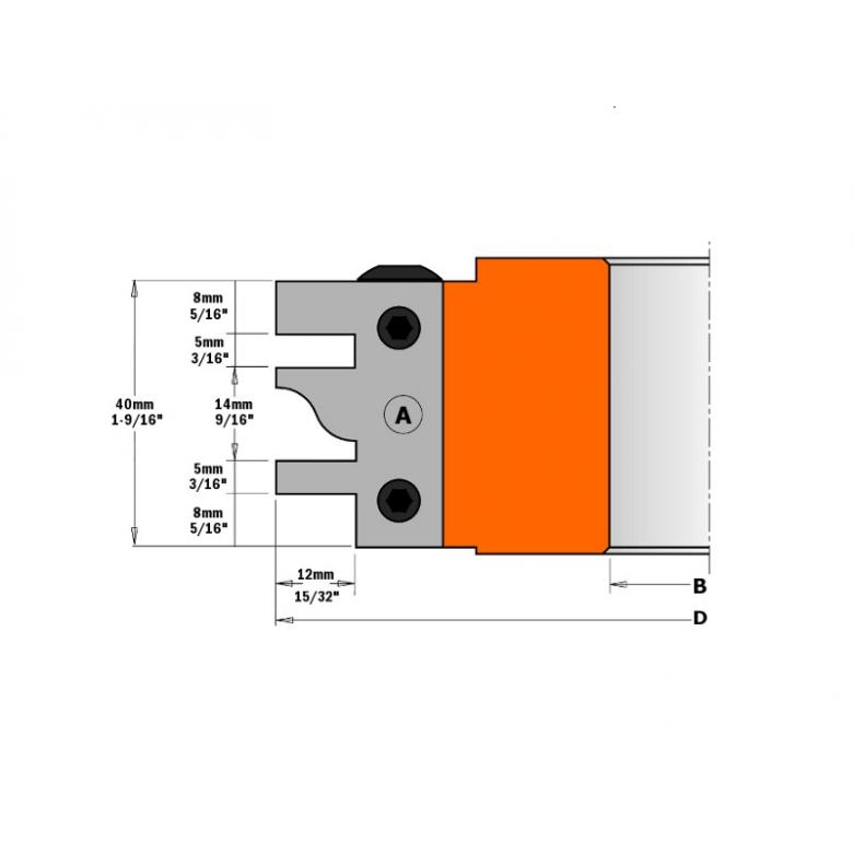 CMT Głowica do ramiaków D-120 B-31,75 (694.014.31)