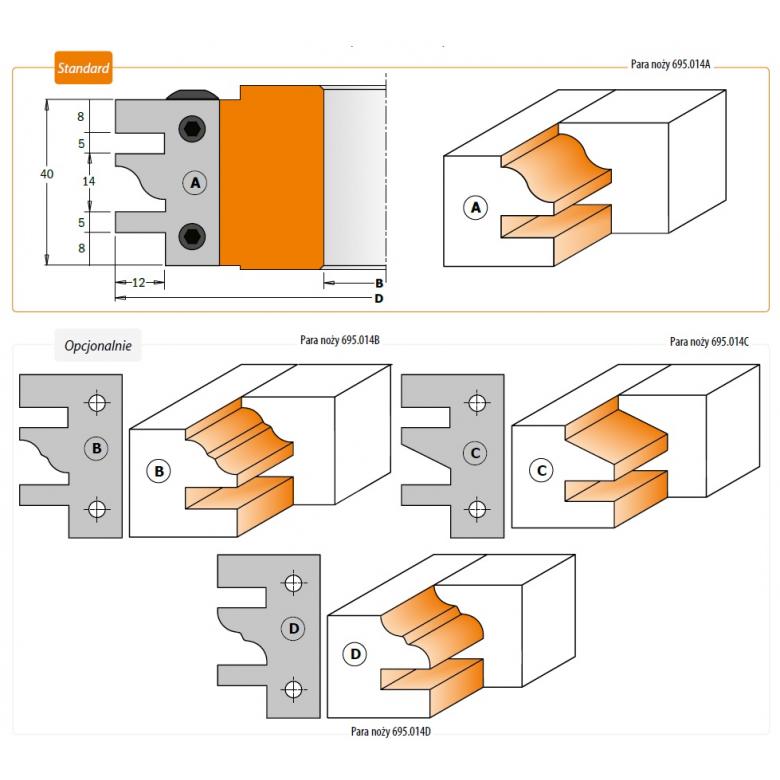 CMT Głowica do ramiaków D-120 B-30 (694.014.30)