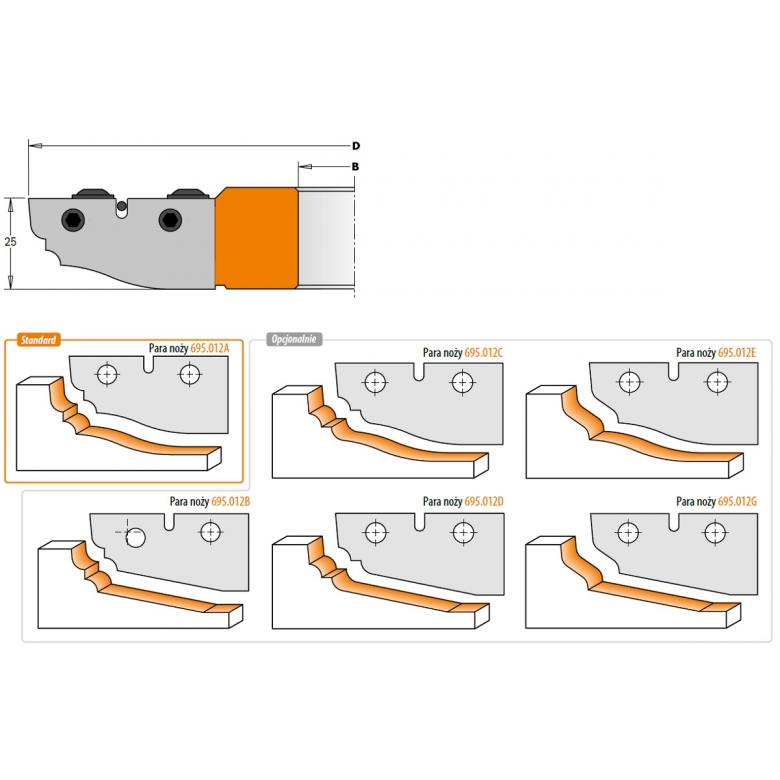 CMT Głowica do płycin D-180 B-30 (694.012.30)