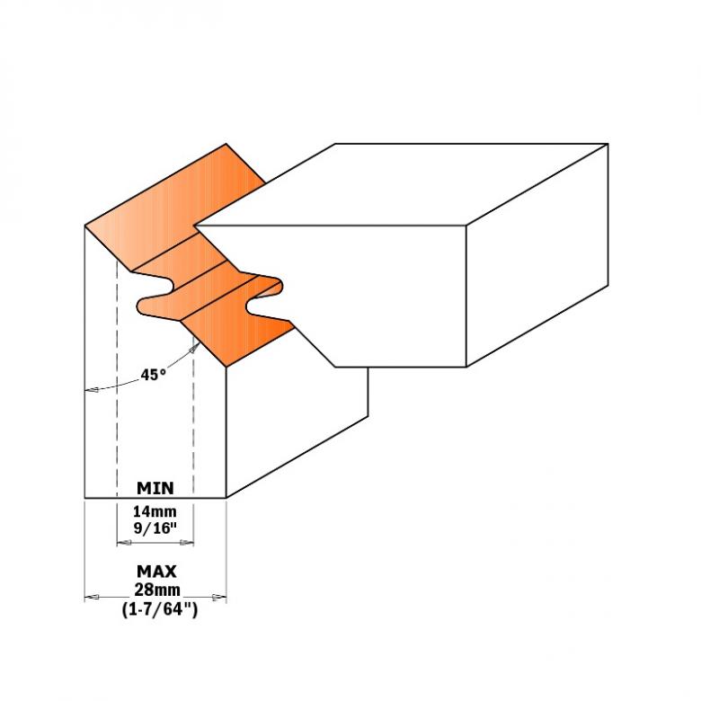CMT Głowica do połączeń 45° D-140 B-30 (694.011.30)