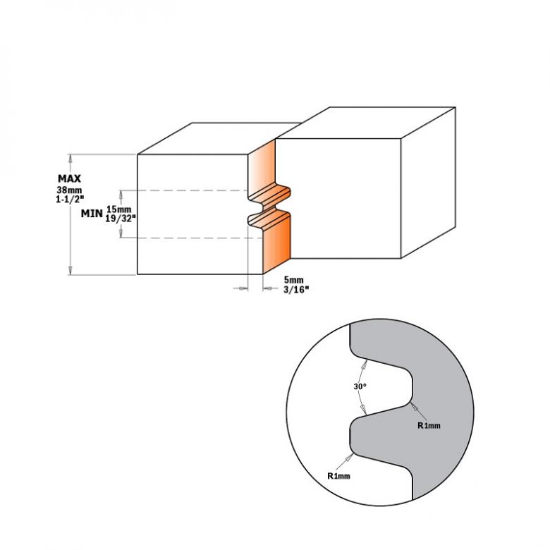 CMT Głowica do połączeń odwrotnych D-120 B-50 (694.009.50)