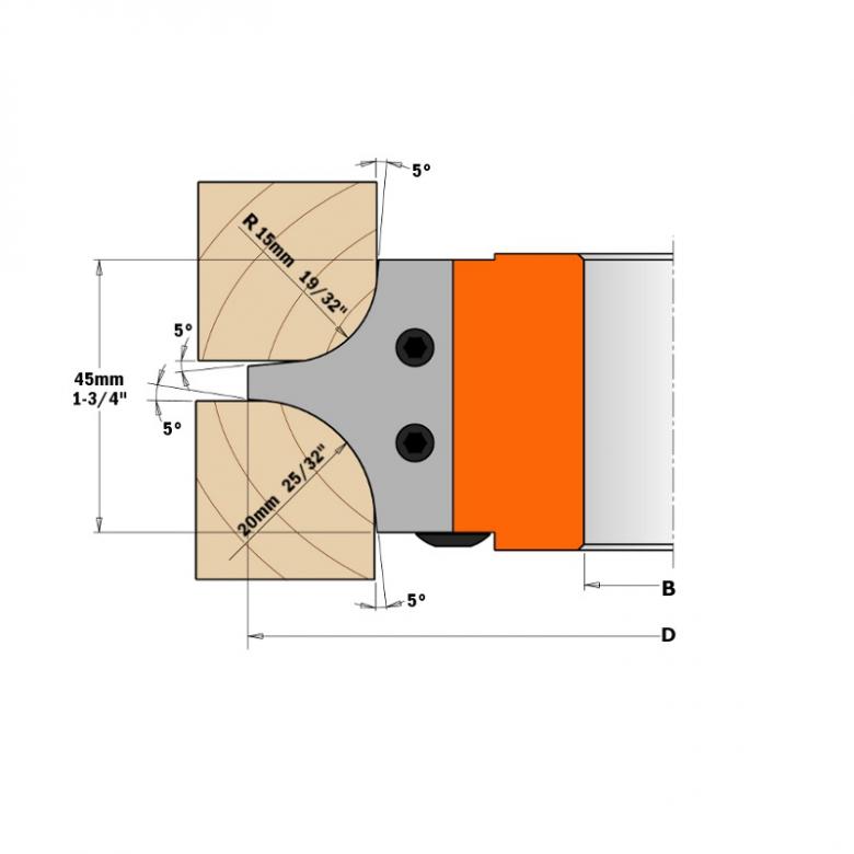 CMT Głowica zaokrąglająca D-132 B-31.75 (694.004.31)