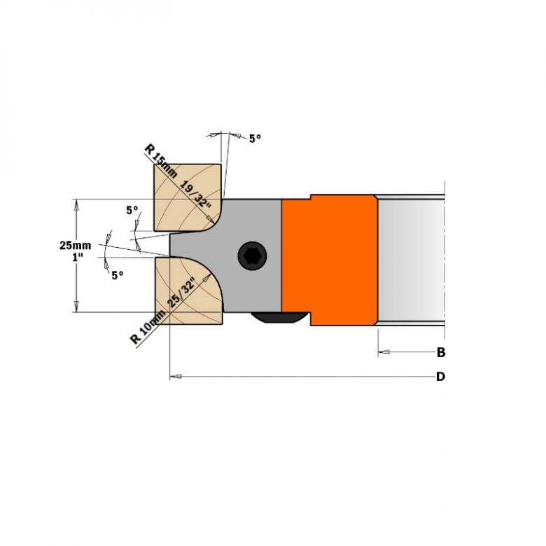 CMT Głowica zaokrąglająca D-113 B-35 (694.003.35)
