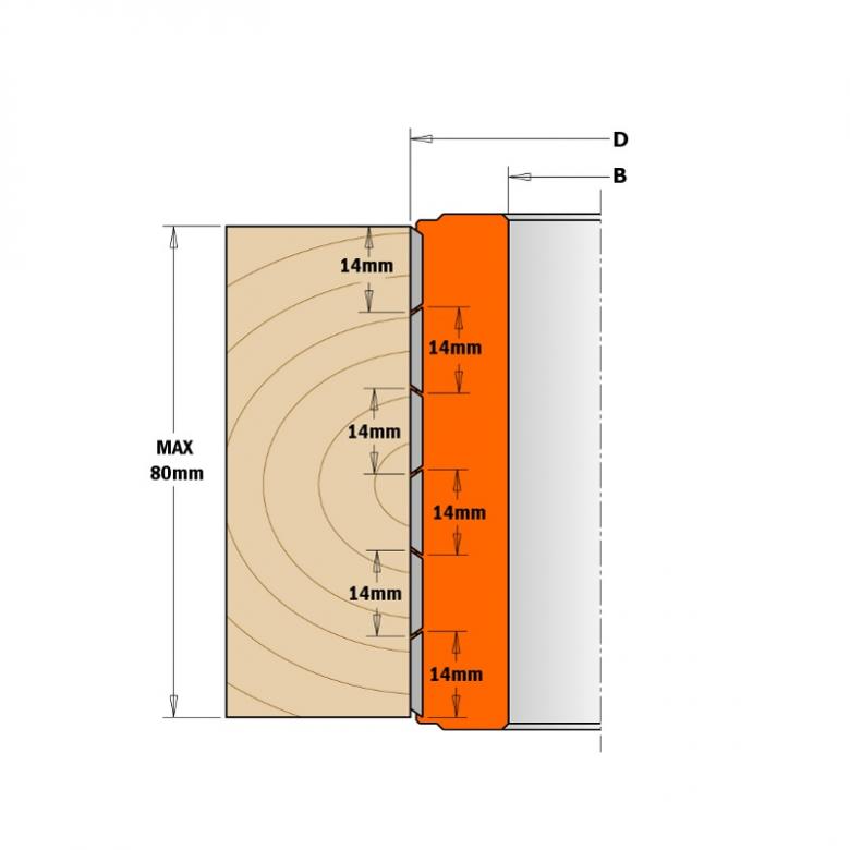 CMT Głowica spiralna na płytki wymienne D-80 B-50 (694.019.50)