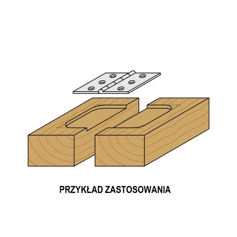 CMT Frez na czopy łączeniowe o średnicy 12,7mm, długości roboczej 19mm, średnica trzpienia 12,7mm bez łożyska (801.627.11)