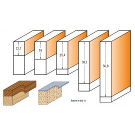 CMT Frez prosty z dolnym łożyskiem  I-12,7 D-9,5 L-55,5 S-8mm (906.096.11) 2