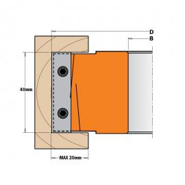 CMT Głowica do wręgów do noży profilowych D-125 B-50 (694.020.50) 2