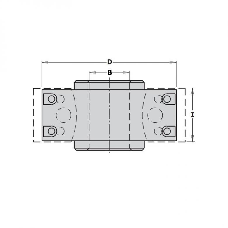 CMT Głowica prosta z ogranicznikami D-100 B-31,75 (693.100.31)