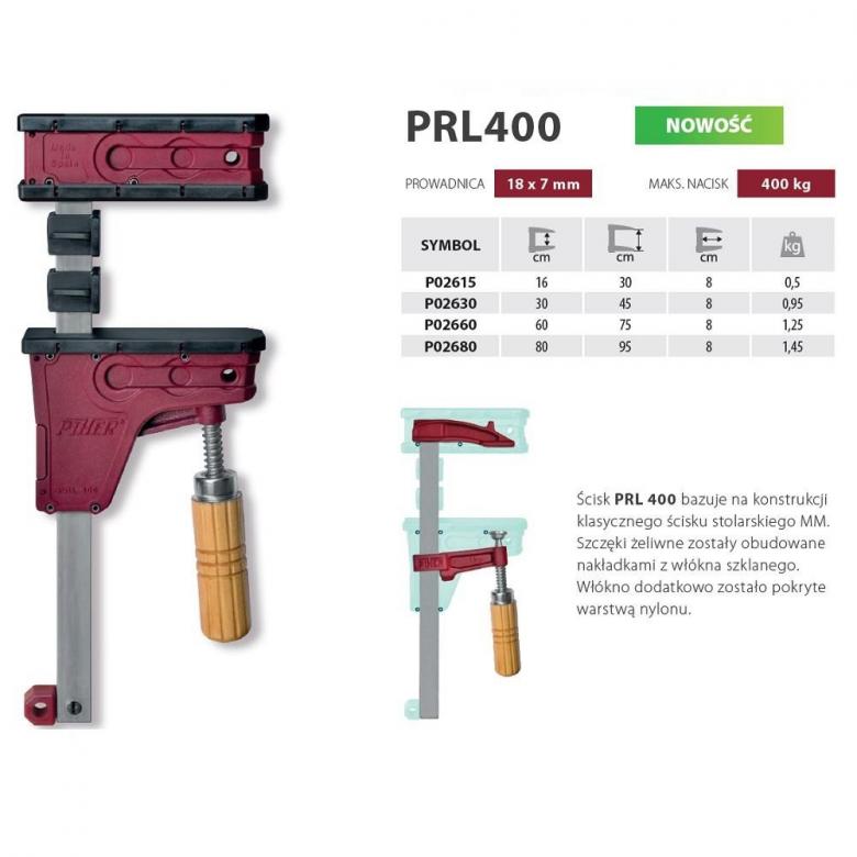 PIHER ścisk stolarski pełnopowierzchniowy PRL 400 15cm (P02615)