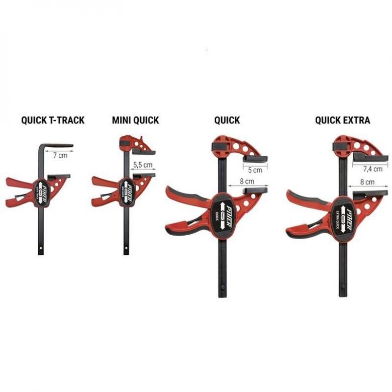 PIHER ścisk szybkomocujący stolarski Mini Quick 150x55mm (P52415)