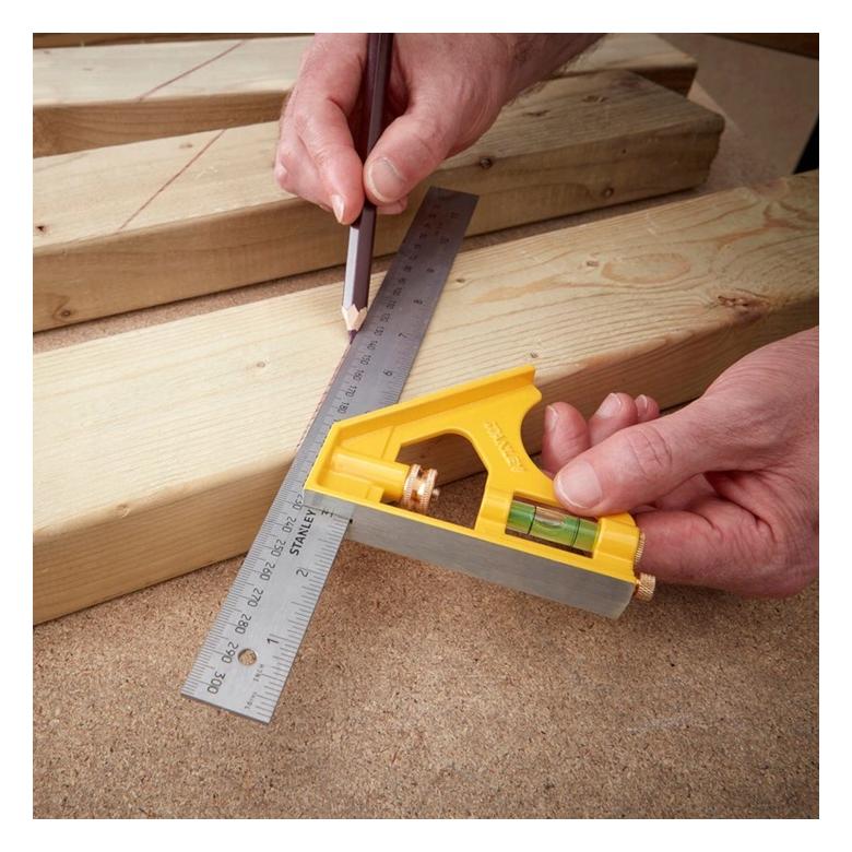 STANLEY Kątownik uniwersalny z metalu 300 mm (46-028)