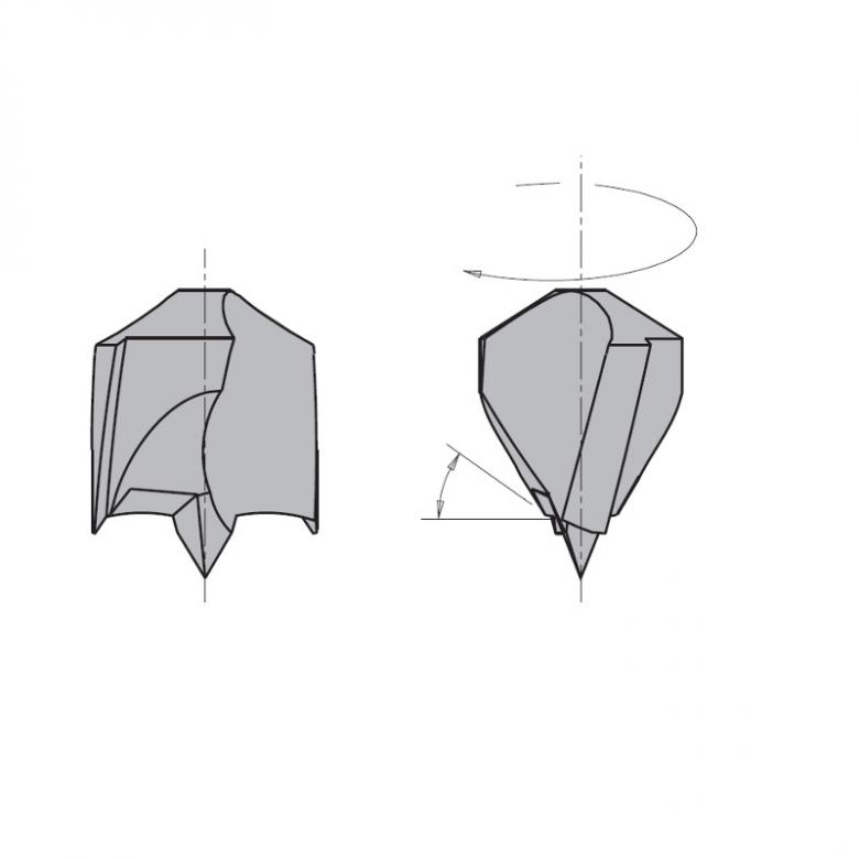 CMT Wiertło nieprzelotowe krótkie D-5mm, L-57,5mm prawe obroty (310.050.11)